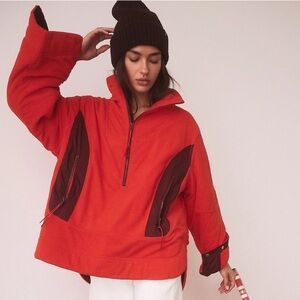 Free People Red and Black Jacket